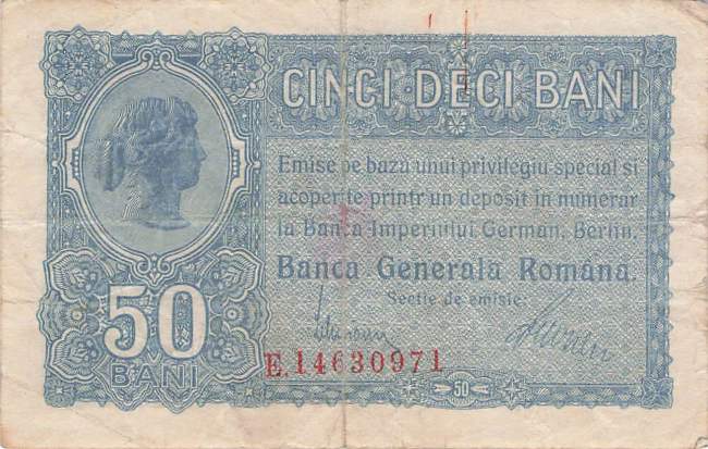 Rumänien 50 Bani ro.473b 1917
